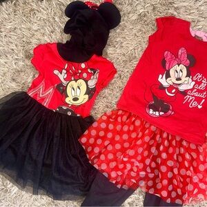 Minnie Mouse Red and Black Kids Outfits
